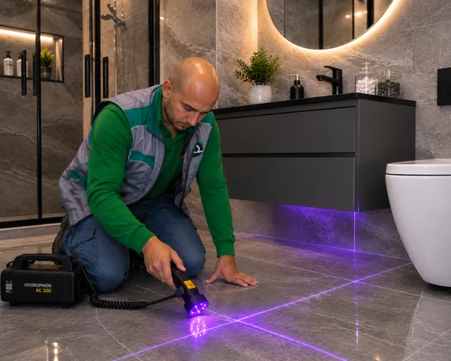 Banyo zemininde kaçak incelemesi